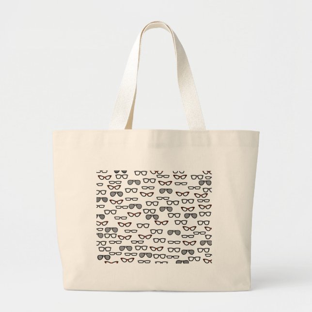 Grand Tote Bag Verres de hippie (Devant)