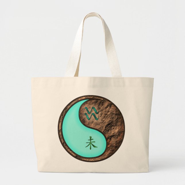 Grand Tote Bag Verseau & Chèvre de Terre (Devant)