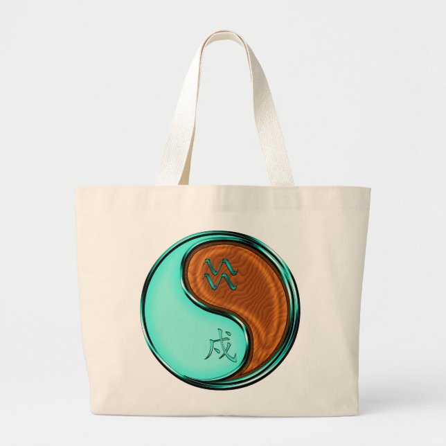 Grand Tote Bag Verseau & Chien de Bois (Devant)