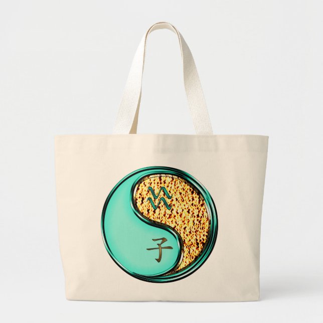 Grand Tote Bag Verseau & Rat de feu (Devant)