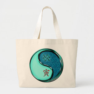 Grand Tote Bag Verseau & Tigre d'eau