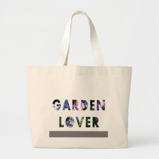 Grand Tote Bag Vert bleu de rose floral des textes d'amoureux des