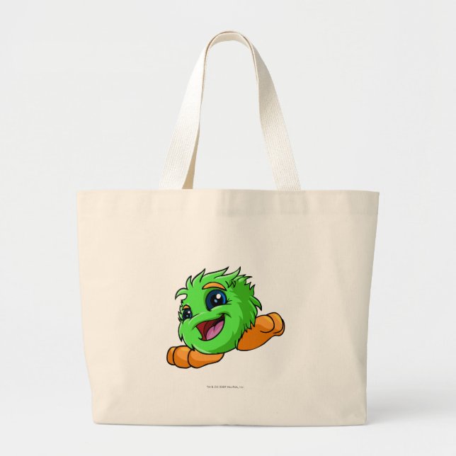 Grand Tote Bag Vert de JubJub (Devant)