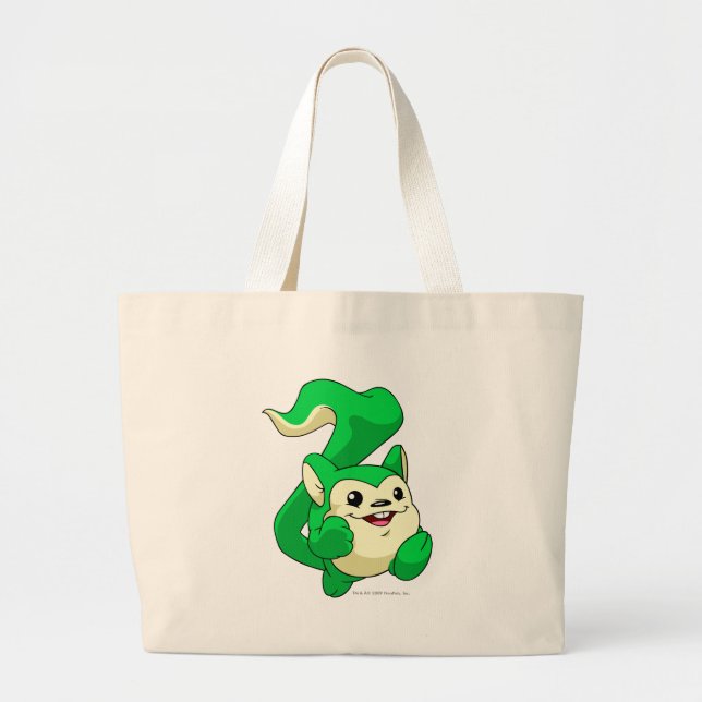 Grand Tote Bag Vert de Meerca (Devant)