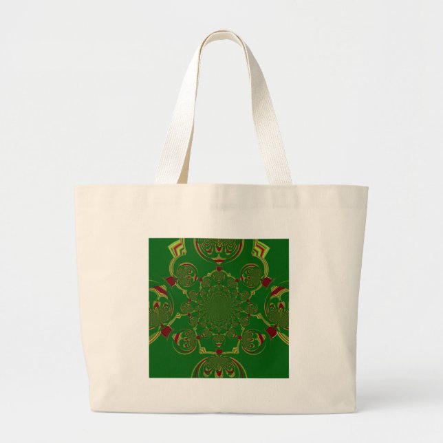 Grand Tote Bag Vert vintage (Devant)