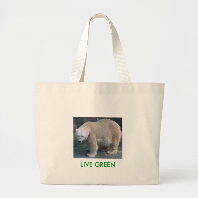 GRAND TOTE BAG VERT VIVANT (Devant)