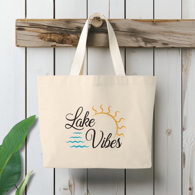 Grand Tote Bag Vibes du lac (Créateur téléchargé)