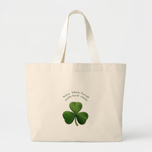 Grand Tote Bag Vieux dictons irlandais sur des produits de design
