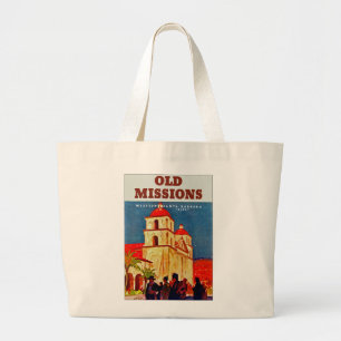 Grand Tote Bag Vieux ~ Santa Barbara de missions