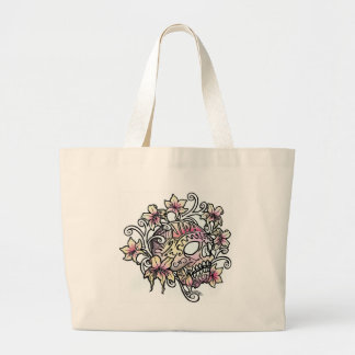 Grand Tote Bag Vigne de fleur de crâne