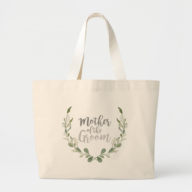 Grand Tote Bag Vin de verdure rustique Mère de la chambre (Devant)
