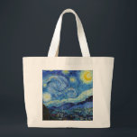 Grand Tote Bag Vincent Van Gogh Nuit d'art Vintage<br><div class="desc">Vincent Van Gogh Nuit d'Vintage Art Sac fourre-tout</div>