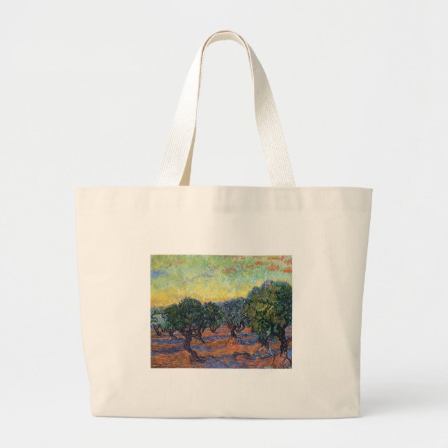 Grand Tote Bag Vincent Van Gogh Olive Grove Impressionnisme Art (Devant)