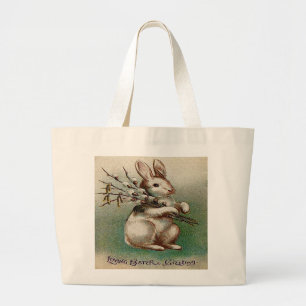Grand Tote Bag Vintage Amour Salutation de Pâques