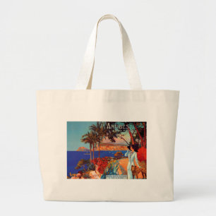 Grand Tote Bag Vintage Antibes Côte d'Azur