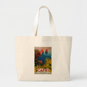 Grand Tote Bag Vintage Capri L'Isola del Sole Italie