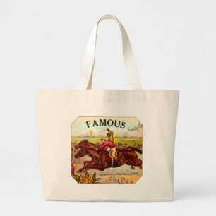 Grand Tote Bag Vintage course de cheval Frissons de la course