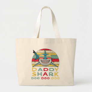 Grand Tote Bag Vintage Daddy Shark "Doo Doo Doo"