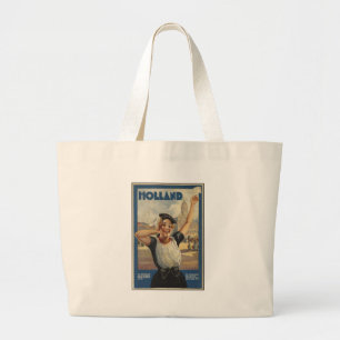 Grand Tote Bag Vintage Holland Air Travel