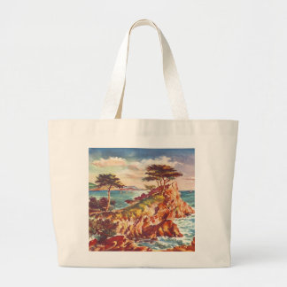 Grand Tote Bag Vintage Monterey Coastline California Tourisme USA