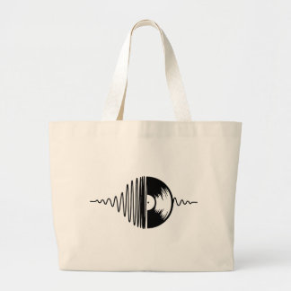 Grand Tote Bag vinyle de musique