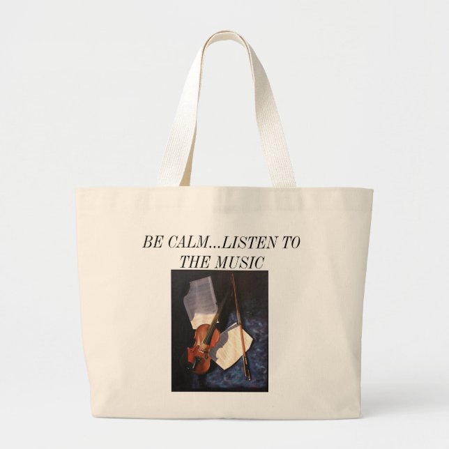 Grand Tote Bag Violon et vie morte (Devant)