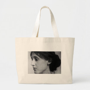 Grand Tote Bag Virginia Woolf "Love Autumn" Love Citation Cadeaux