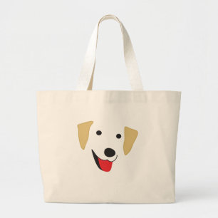Grand Tote Bag Visage du laboratoire jaune