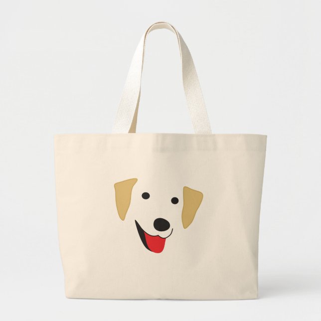 Grand Tote Bag Visage du laboratoire jaune (Devant)
