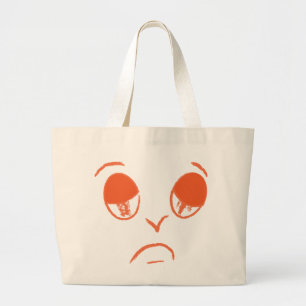 Grand Tote Bag Visage triste