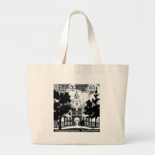 Grand Tote Bag Visite Philadelphie sur le chemin de fer de la