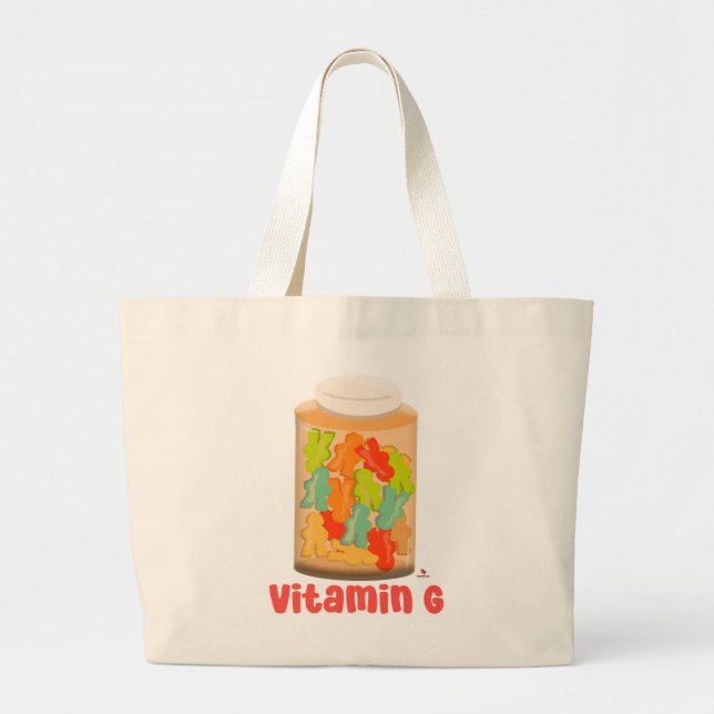 Grand Tote Bag Vitamin G Meepboard Game Gummy Logo (Devant)