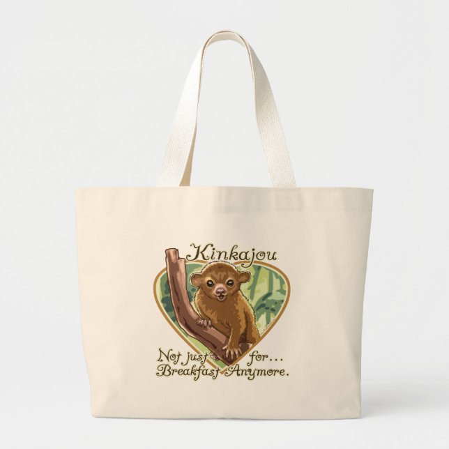 Grand Tote Bag Vitesse drôle de Kinkajou par des studios de Mudge (Devant)
