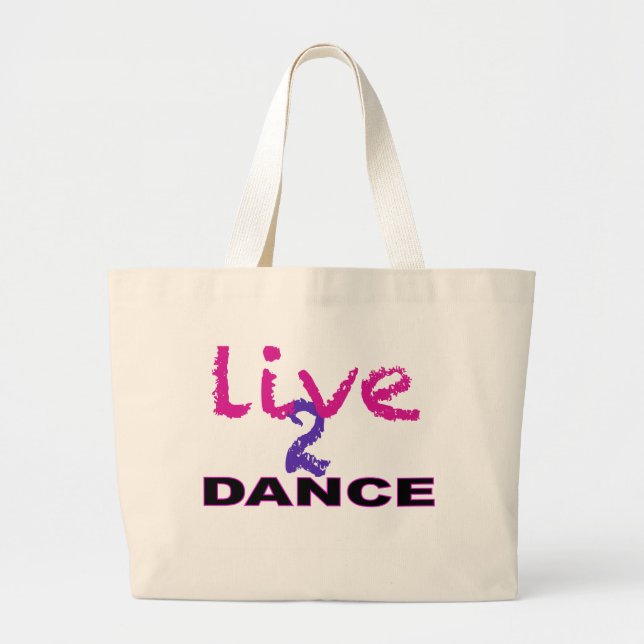 Grand Tote Bag Vivent la danse 2 (Devant)