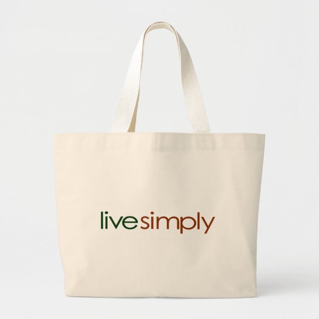 Grand Tote Bag Vivez simplement (Devant)