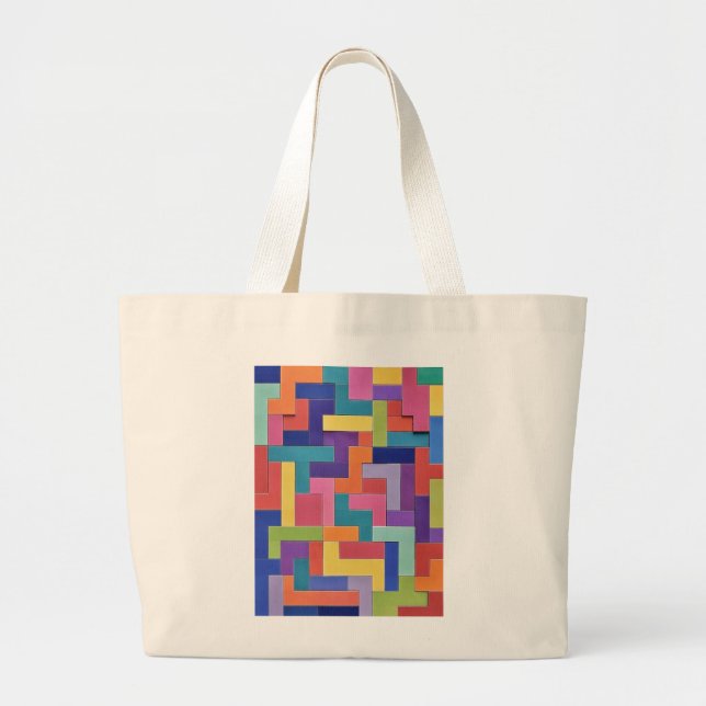Grand Tote Bag Vivid Grid (Devant)