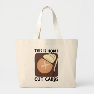 Grand Tote Bag Voici comment je découpe les glucides - Lumière