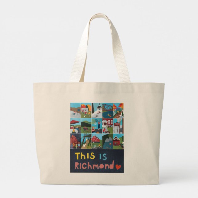 Grand Tote Bag Voici Richmond Fourre-tout (Poster Design) (Dos)