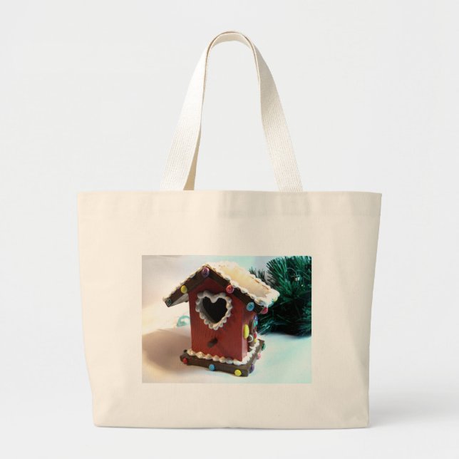 Grand Tote Bag Volière de pain d'épice (Devant)