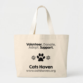 Grand Tote Bag Volunteer.Adopt.Donate.Support Fourre-tout