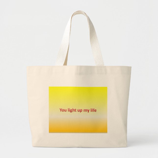 Grand Tote Bag vous allumez ma vie (Devant)