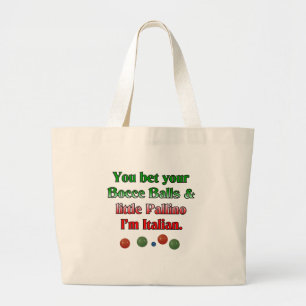 Grand Tote Bag Vous avez parié vos boules de Bocce et peu de