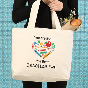 Grand Tote Bag Vous êtes comme le meilleur enseignant que j'aie j