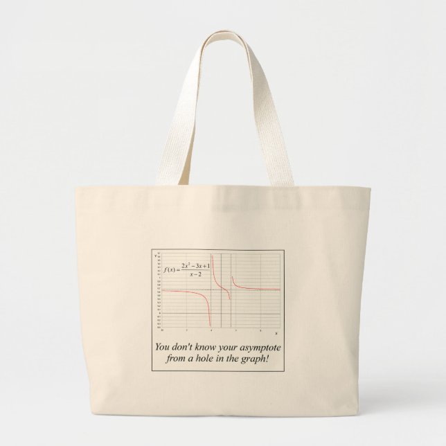 Grand Tote Bag Vous ne connaissez pas votre asymptote… (Devant)