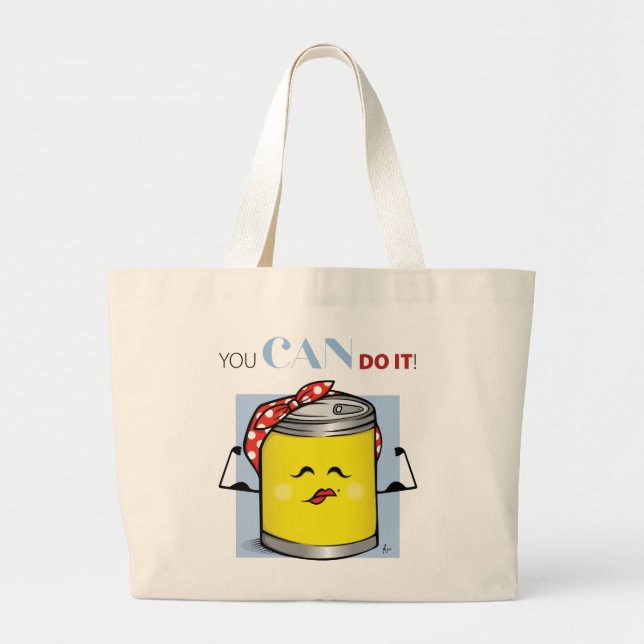 Grand Tote Bag Vous POUVEZ le faire (Devant)