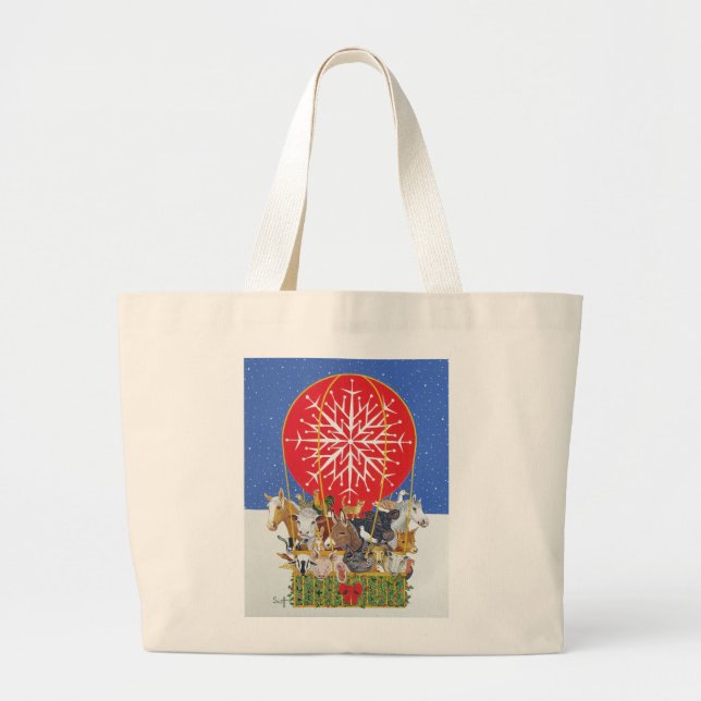 Grand Tote Bag Voyage de Noël (Devant)