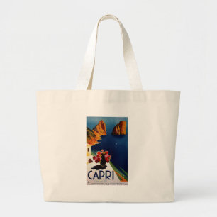 Grand Tote Bag Voyage vintage de Capri Italie