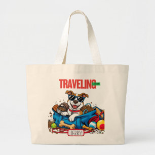 Grand Tote Bag "Voyager léger" Buddy Dog