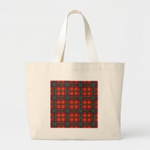 Grand Tote Bag Vrai tartan écossais - Dalzell - dessiné par