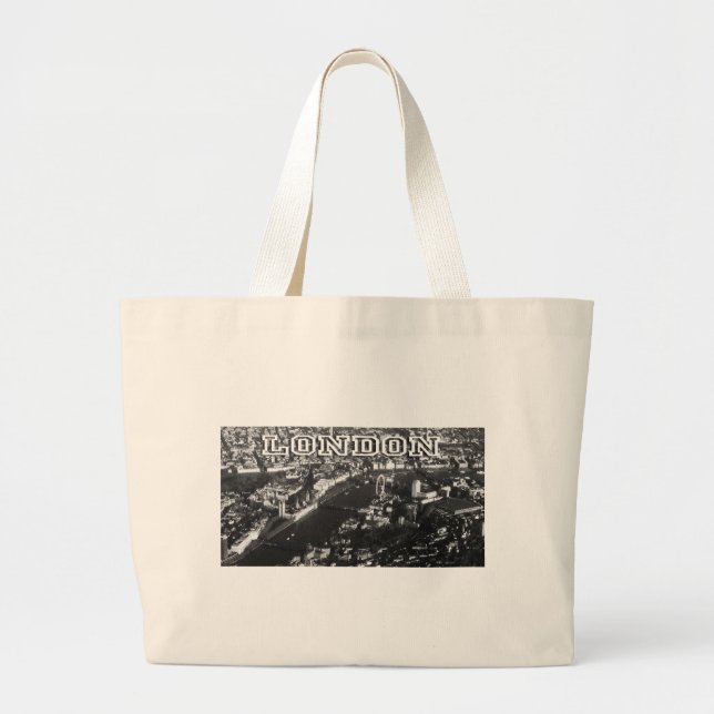 Grand Tote Bag Vue aérienne de Londres (Devant)